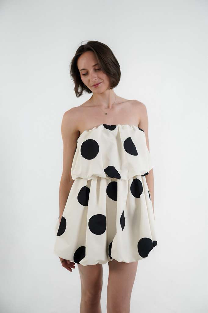 Donatella Mini Puff Dress  Size down for tighter fit/ more grip